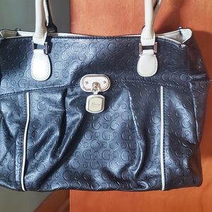 Black and Tan Guess Tote